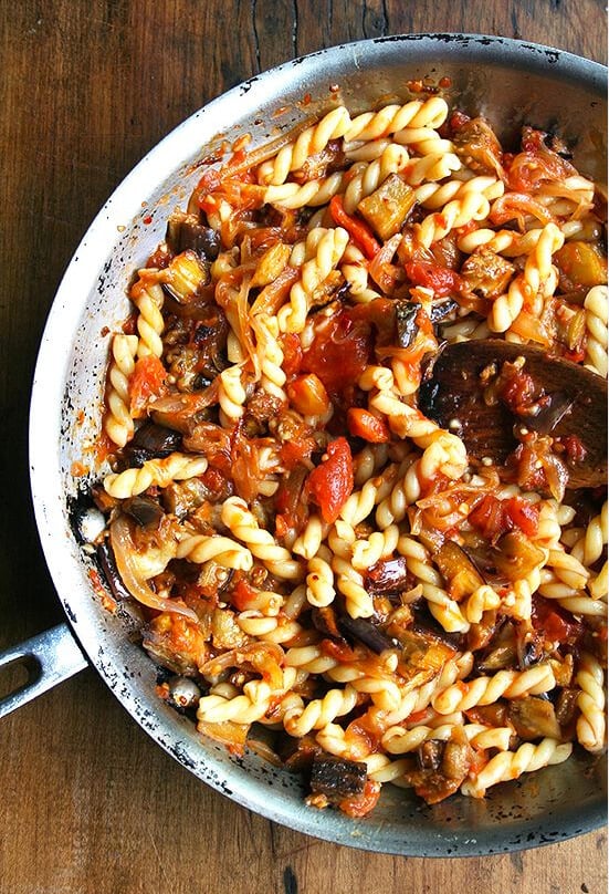 The Secret to Amazing Eggplant Pasta: Sherry Vinegar Depth